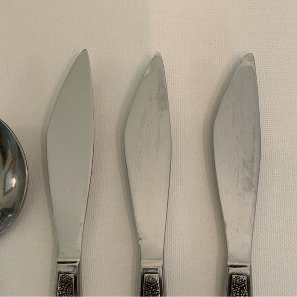 Vintage Arthur Salm AS Japan Stainless Dinner Knives Knife & Spoon Set MCM ASF3 - Picture 5 of 8